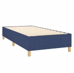 vidaXL Κρεβάτι Boxspring με Στρώμα Μπλε 90x190 εκ.Υφασμάτινο 90 x 190 cm Μπλε