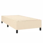 vidaXL Κρεβάτι Boxspring με Στρώμα Κρεμ 80 x 200 εκ. Υφασμάτινο 80 x 200 cm Κρεμ