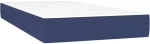vidaXL Κρεβάτι Boxspring με Στρώμα Μπλε 200x200 εκ. Υφασμάτινο 200 x 200 cm Μπλε