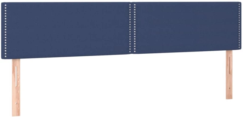 vidaXL Κρεβάτι Boxspring με Στρώμα Μπλε 200x200 εκ. Υφασμάτινο 200 x 200 cm Μπλε