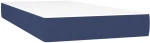 vidaXL Κρεβάτι Boxspring με Στρώμα Μπλε 200x200 εκ. Υφασμάτινο 200 x 200 cm Μπλε