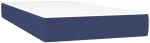 vidaXL Κρεβάτι Boxspring με Στρώμα Μπλε 200x200 εκ. Υφασμάτινο 200 x 200 cm Μπλε