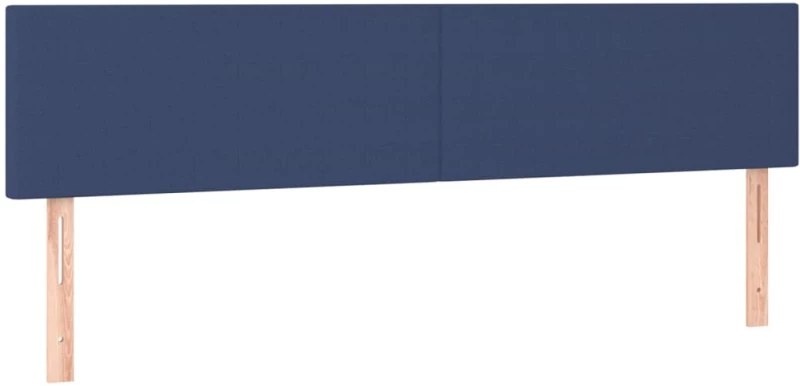 vidaXL Κρεβάτι Boxspring με Στρώμα Μπλε 200x200 εκ. Υφασμάτινο 200 x 200 cm Μπλε