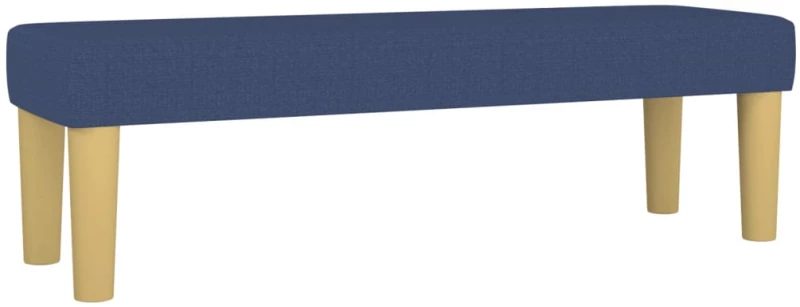 vidaXL Κρεβάτι Boxspring με Στρώμα Μπλε 200x200 εκ. Υφασμάτινο 200 x 200 cm Μπλε