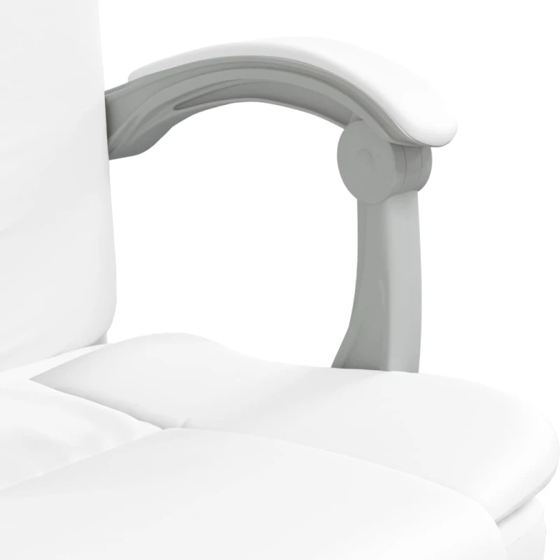 vidaXL Καρέκλα Γραφείου Ανακλινόμενη Λευκό Συνθετικό δέρμα N/A Λευκό