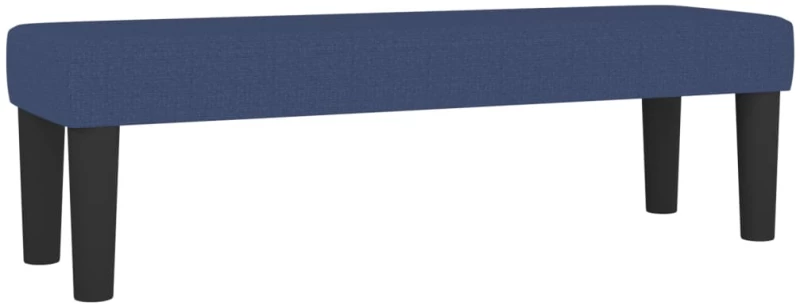 vidaXL Κρεβάτι Boxspring με Στρώμα Μπλε 200x200 εκ. Υφασμάτινο 200 x 200 cm Μπλε