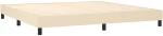 vidaXL Κρεβάτι Boxspring με Στρώμα Κρεμ 200x200 εκ. Υφασμάτινο 200 x 200 cm Κρεμ