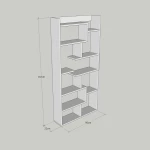 ΒΙΒΛΙΟΘΗΚΗ GRETEL ΛΕΥΚΗ 90x22x182 εκ. HM8865.01 (Η τιμή αφορά το 1 τεμάχιο)