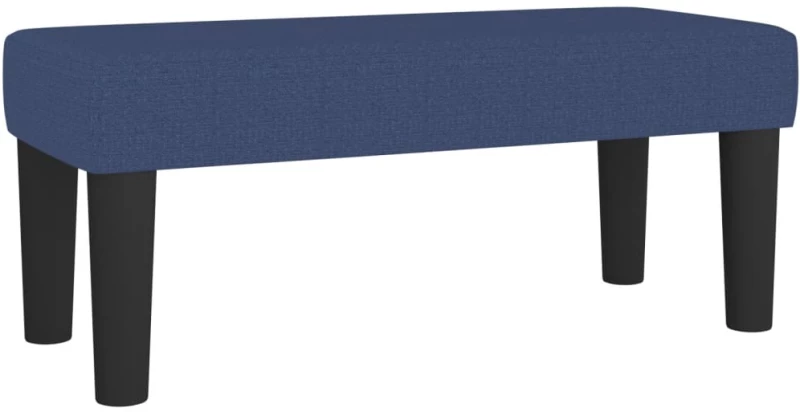 vidaXL Κρεβάτι Boxspring με Στρώμα Μπλε 90x200 εκ.Υφασμάτινο 90 x 200 cm Μπλε