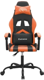 vidaXL Καρέκλα Gaming Μαύρο/Πορτοκαλί Συνθετικό Δέρμα  Μαύρο