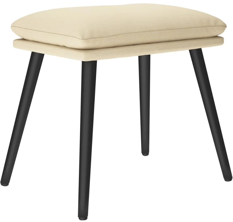 vidaXL Υποπόδιο Κρεμ 45 x 29,5 x 39 εκ. Υφασμάτινο N/A Κρεμ