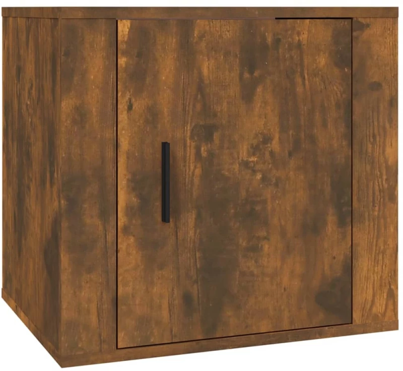 vidaXL Κομοδίνα 2 τεμ. Καπνιστή Δρυς 50x39x47 εκ. N/A