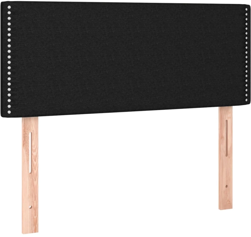 vidaXL Κρεβάτι Boxspring με Στρώμα Μαύρο 120x200 εκ. Υφασμάτινο 120 x 200 cm Μαύρο