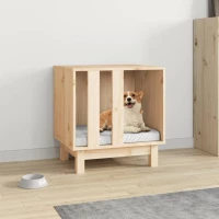 vidaXL Σπιτάκι Σκύλου 50 x 40 x 52 εκ. από Μασίφ Ξύλο Πεύκου 50 x 40 x 52 cm Καφέ