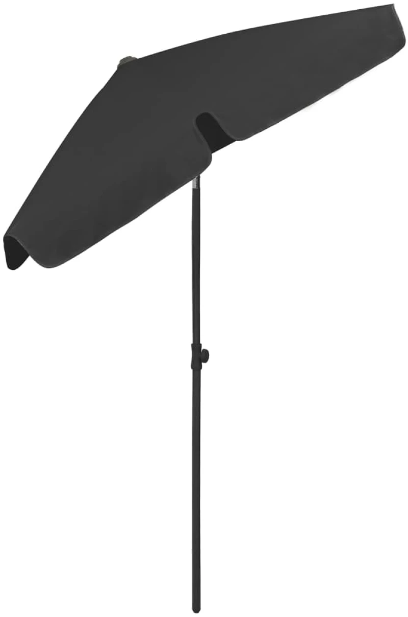 vidaXL Ομπρέλα Θαλάσσης Μαύρη 180 x 120 εκ. 180 x 120 cm Μαύρο