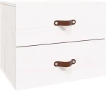 vidaXL Κομοδίνο Επιτοίχιο Λευκό 50 x 36 x 40 εκ. N/A Λευκό