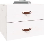 vidaXL Κομοδίνο Επιτοίχιο Λευκό 50 x 36 x 40 εκ. N/A Λευκό