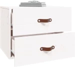 vidaXL Κομοδίνο Επιτοίχιο Λευκό 50 x 36 x 40 εκ. N/A Λευκό