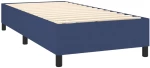 vidaXL Κρεβάτι Boxspring με Στρώμα & LED Μπλε 90x200 εκ. Υφασμάτινο 90 x 200 cm Μπλε