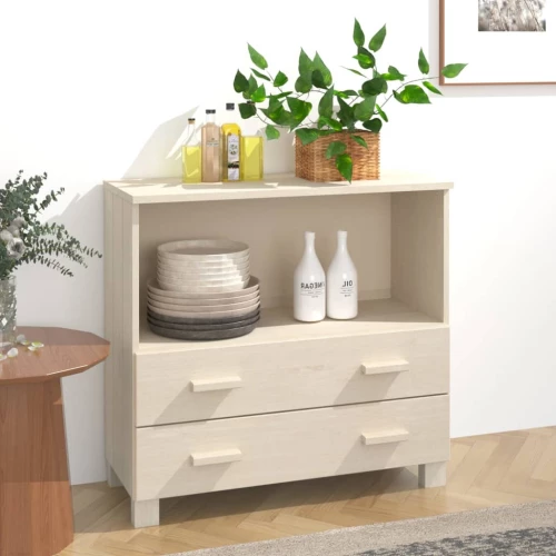vidaXL Ντουλάπι Καφέ Μέλι 85 x 35 x 80 εκ. από Μασίφ Ξύλο Πεύκου N/A Καφέ