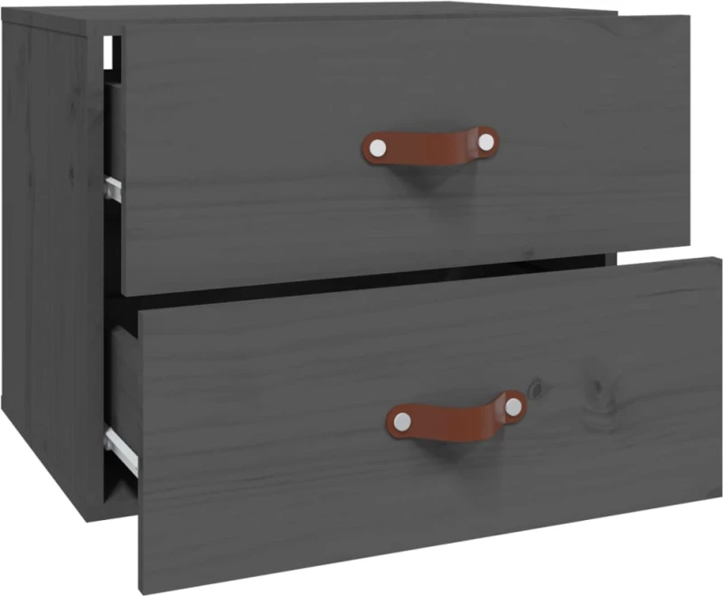 vidaXL Κομοδίνο Επιτοίχιο Γκρι 50 x 36 x 40 εκ. N/A Γκρι