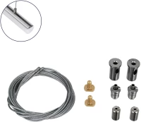 GloboStar® 70897 Σετ Στήριξης με 2 Ντίζες 2 Μέτρων για Κρεμαστά Προφίλ Αλουμινίου 70847-3M - 70848-3M - 70849-3M