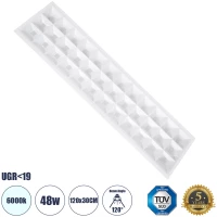 GloboStar® ZEUS 60971 Χωνευτό LED Panel 120x30cm 48W 7440lm 120° CRI≥86Ra UGR