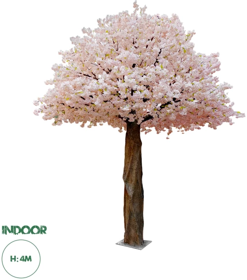 GloboStar® Artificial Garden CHERRY PRUNUS BLOSSOM TREE 20167 Τεχνητό Διακοσμητικό Δέντρο Άνθος Κερασιάς Προύμνη Υ400cm