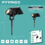 Αδιάβροχος Ηλιακός Προβολέας Κήπου  LED 5W Ψυχρού Λευκού IP65 AP79261