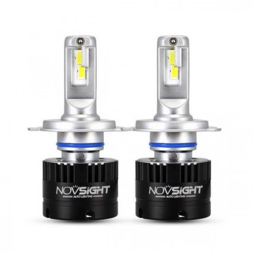 2x NOVSIGHT Aδιάβροχοι Λαμπτήρες LED H4 Φώτα Πορείας Λευκού Φωτισμού 360° 80W 14400LM 5500K A500 N16