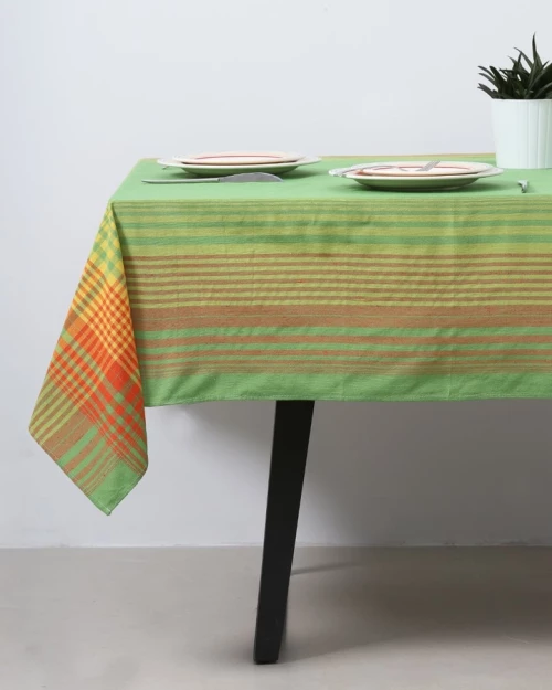 297360 Τραπεζομάντηλο Touch με γραμμικό σχέδιο 2 ατόμων (85X85cm ) Λαχανί