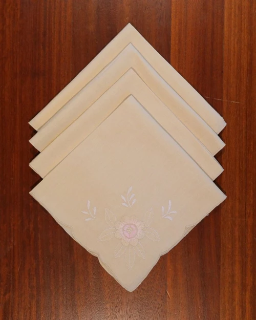 300594 Λινή Κοφτή Πετσέτα Φαγητού Domna Bo Maison 42x42cm 42x42cm Εκρού