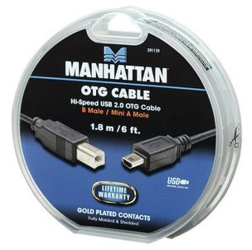 290267 MANHATTAN ΚΑΛΩΔΙΟ MINI-USB A ΣΕ USB B OTG M/M 1.8M