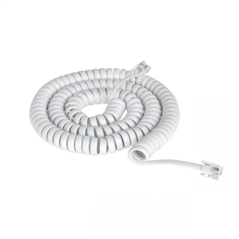292440 ΚΑΛΩΔΙΟ ΑΚΟΥΣΤΙΚΟΥ 4P4C SPIRAL ΛΕΥΚΟ 4.2M, 4704