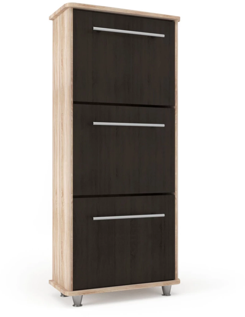 322840 Παπουτσοθήκη Niag580 58x26.5x132εκ Wenge-Sonoma