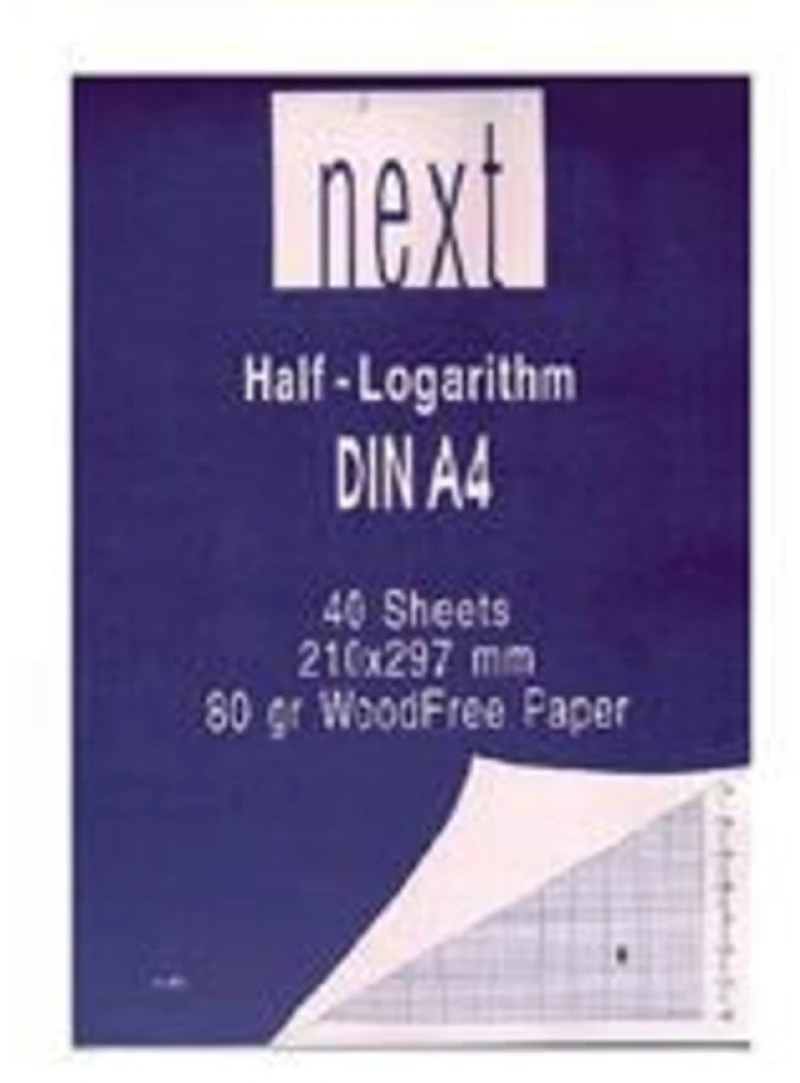 248904 Next μπλοκ ημιλογαριθμικό 3κύκλων Α4 21x29,7εκ. 40φ. (ΣΕΤ 10 ΤΕΜΑΧΙΩΝ)