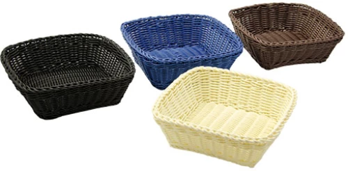 Καλάθι Ψωμιού Rattan Ορθογώνιο Καφέ Σκούρο 20x20x7cm