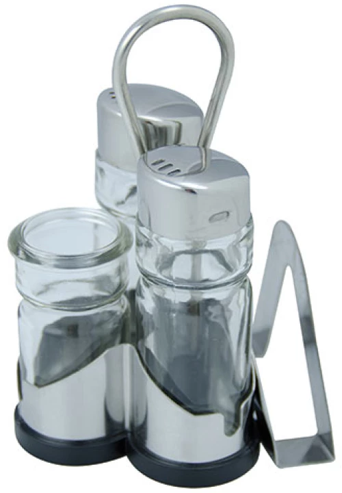 Αλατιέρα Σετ 4 Θέσεων Ιnox