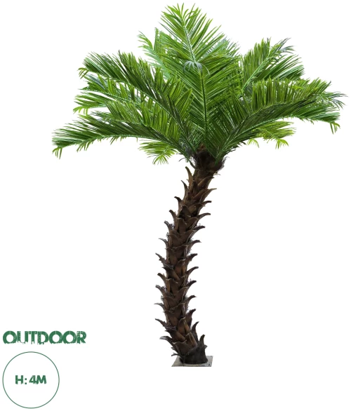 GloboStar® Artificial Garden PHOENIX ROEBELENII PALM TREE 20188 Τεχνητό Διακοσμητικό Φυτό Φοινικόδεντρο Ρομπελίνι Εξωτερικού Χώρου IP68 UV Certified Protection Υ400cm