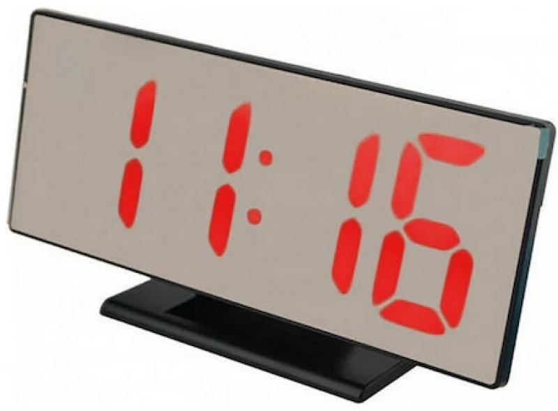 Ψηφιακό Επιτραπέζιο Ρολόι με Ξυπνητήρι DS-3618L Κόκκινο