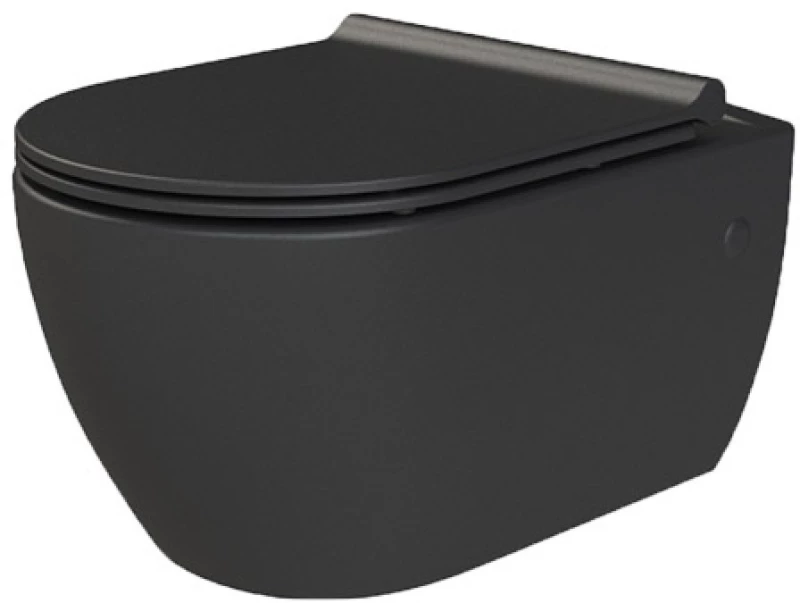 Cerastyle City Rimless Black Matt 019100bb - Κρεμαστή λεκάνη με μπιντέ