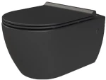 Cerastyle City Rimless Black Matt 019100bb - Κρεμαστή λεκάνη με μπιντέ