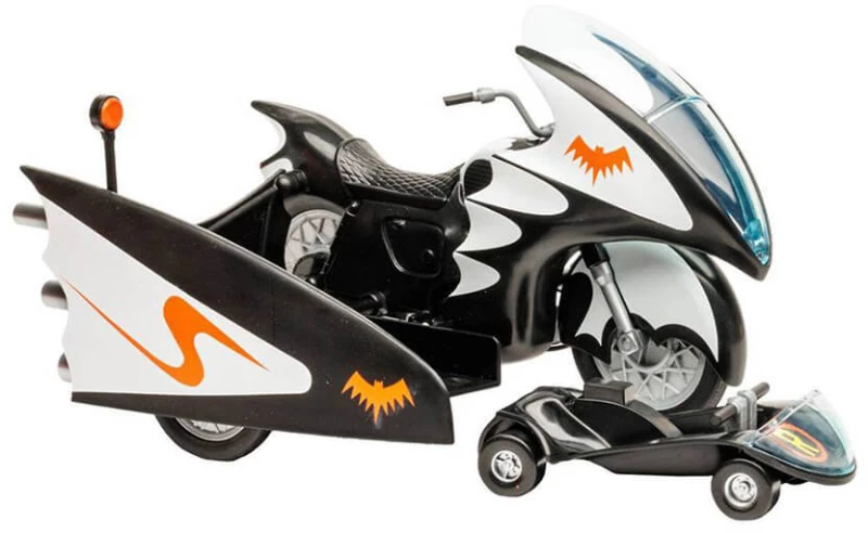 Batman DC Retro Vehicle Batcycle with Side Car