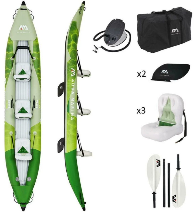 Aqua Marina Betta 15686 Πλαστικό Kayak Θαλάσσης 3 Ατόμων Πράσινο