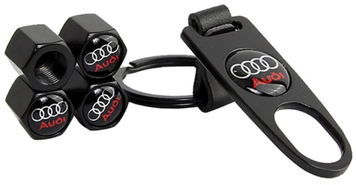 Καπάκια Βαλβίδων Αυτοκινήτου Με Μπρελόκ Audi 5Τμχ