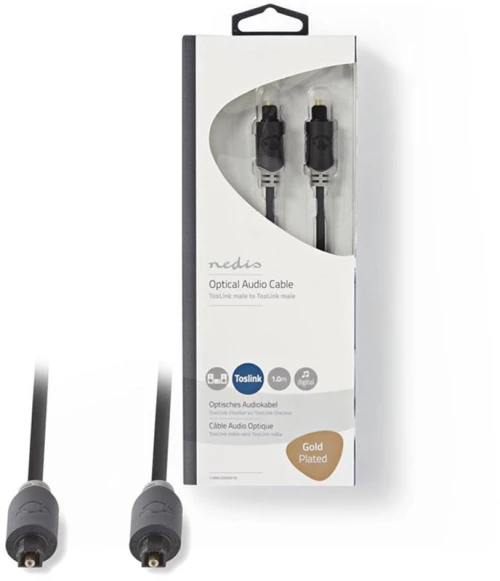 NEDIS CABW25000AT10 Optical Audio Cable TosLink Male - TosLink Male 1.0 m Anthra