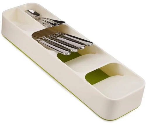 259987 Θήκη για μαχαιροπίρουνα, λευκή, 39,5x11 εκ.