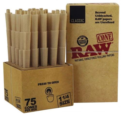 RAW Classic Cone PreRolled Basic - Κώνος Προτυλιγμένος - 75τεμ. - 1¼