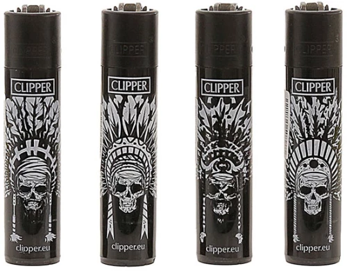 Clipper Αναπτήρας Μεγάλος - Indian Skulls