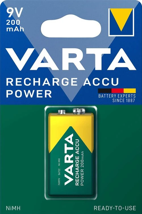 Varta επαναφορτιζόμενη r2u 9v 200mah (1τμχ)